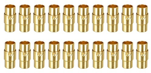QUARKZMAN 20 Stück Schnur Endkappen Armband Verschluss 6mm Loch Leder Gold | Lederband Magennet Klammern Kordel Endkappen Verschlüsse Schnalle Schmuck Selbermachen Liefert Handwerk