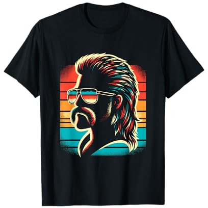 Coupe de cheveux Mullet Retro Sunset - Funny 70s 80s 90s Mullet Lover T-Shirt