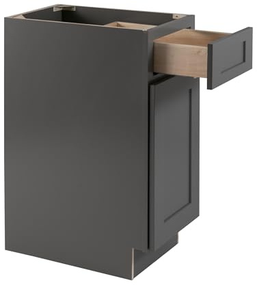 ONESTOCK 12-Inch Kitchen Base Cabinet with Drawer, Gray, Ready to Assemble - 12 W x 34.5 H x 24 D