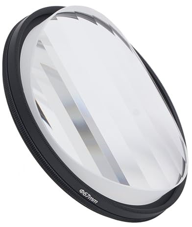 Prisma in Vetro Lineare con Filtro per Fotocamera, Rivestimento Multistrato su Doppio Lato Filtro per Obiettivo della Fotocamera Effetto di Sovrapposizione Impermeabile per (67 mm)