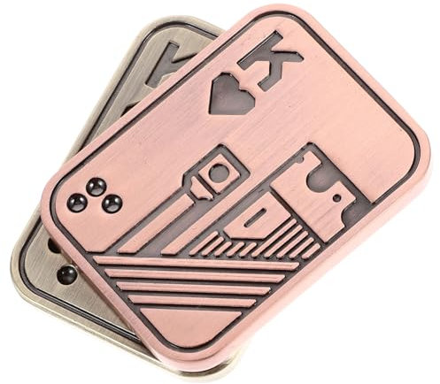 HEMOTON 4stücke Metal Poker Fidget Spielzeug Entspannender Push Card Slider Metall Für Schreibtisch Perfektes Für Und Väter Lustiges Fidget Toy Zufällige Farbauswahl