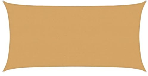 vidaXL Toldo de Vela Rectangular HDPE Arena 160 g/m² 2,5x5 m