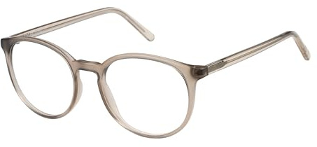 DAKOTA Rund Azetat Brillen in Grau für Unisex, Brille mit Sehstärke, optional mit Sonnenbrillen tönung oder Blaulichtfilter (Modell DKO-AOU 03-108)