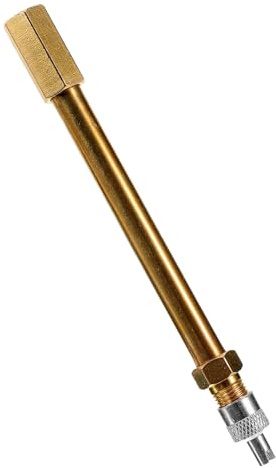 OSOLADY Extensión De Válvula De Neumático 100mm Cabeza De Herramienta Plateada Accesorio Para Monociclos y Scooters Inflado y Duradero Compatible Vástagos De Válvula De Bicicleta