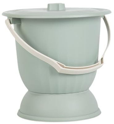 Harilla Pot de chambre, pot, urinoir de nuit, crachoir, urinoir avec couvercle, seau pour femme, homme, enfants, adultes, chambre intérieure, Vert