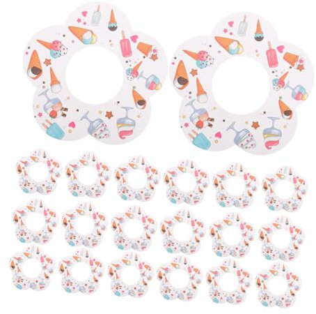 KICHOUSE 100St Eiscreme-Tropfschutz am Stielhalter aus Papier am Stiel-Ornament Eiscreme Tropfenfänger Popsicle Tropfenhalter Zubehör für am Stiel Papierfänger für am Stiel