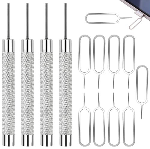 Spilla di Espulsione della Scheda SIM, 14 Pcs Adattatore per Scheda SIM, Inossidabile Strumento Rimozione Della Scheda SIM, SIM Card Pin, per Rimuovere il Vassoio Della Scheda SIM