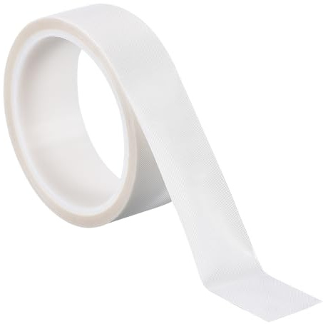 PATIKIL Heat Resistant Tape, 1.2 Inch x 33 Feet High Temperature Tape PTFE Adhesive High Heat Tape Waterproof for Vacuum Sealer Machine Insulation Protection, White, 0.18mm Thick