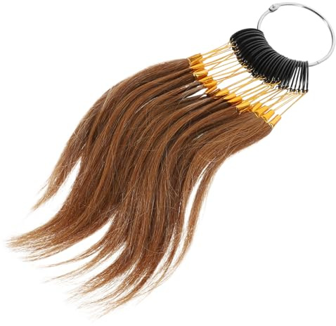 Ipetboom Haarfarben Testmuster 30 Stück Echthaar Strähnen Friseurbedarf Haartest Für Salon Und Ausbildung Tiefbraun 6° Mit Clip