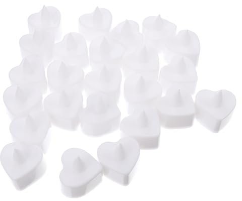 Hemobllo Romantisches -kerzenlicht – Elektrische Kerzen in Herzform für Die Hochzeitsdekoration -partylampe Sicher für Kinder und Haustiere
