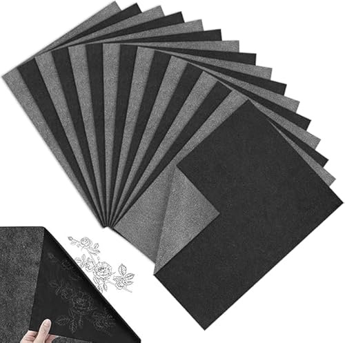 Kohle-Transferpapier, A4, Kohle-Kopierpapier, Transferpapier, für Skizzen, Zeichnungen, Beschriftungen, Schwarz, 100 Stück