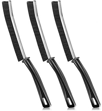 NicheHaus 3PCs Crevice & Grout Cleaning Brush UK Set – Thin Hard Bristle Brushes for Small Spaces & Tight Gaps