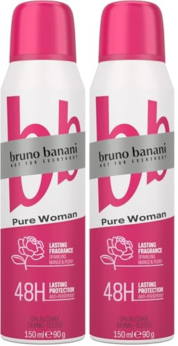 bruno banani Antitranspirant Pure Woman 150ml (Packung mit 2)