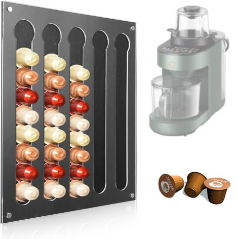 Soporte magnético de pared para 40 cápsulas Nespresso Almacenamiento de original Cápsulas de Café para Nespresso