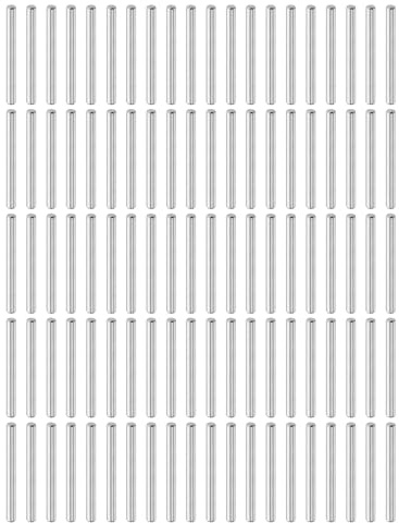 uxcell 100Pcs 3mm x 30mm Dowel Pins, 304 Stainless Steel Cylindrical Shelves Support Pegs Locating Pin Shelf Fasten Elements for Bookshelf Cabinet Furniture Component (GB119), Silver