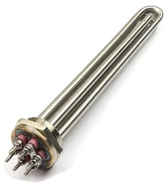 KEBLIN 1pc 220V 3KW SUS316 Corrosion Resistant DN40 Electric Water Heater Tubular Immersion Heating Element(Heater Nut)
