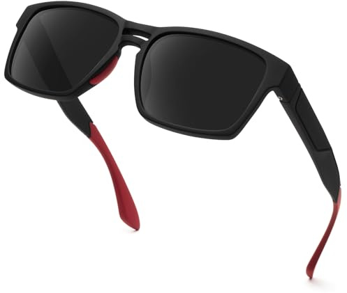 Face Shadow Sonnenbrille Herren Polarisiert Pilotenbrille Eckig Fliegerbrille UV400 Schutz Sunglasses Men Women Modern Retro