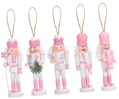 BESPORTBLE 5pcs Festival Nutcracker Hanging Decorations Christmas Tree Ornaments Nutcracker Pendant for Holiday Home Decor for Doors Windows and Party Celebrations