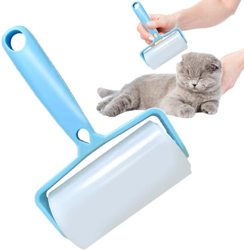 Waschbarer Fusselroller – 3,98 X 2,13 X 7,09 Zoll, Wiederverwendbarer Klebriger Reiniger, Tierhaarentferner, Fusselrolle Ohne Klebespuren | Langlebige Pu-Pp-Fusselbürste Für Pullover, Sofa, Teppich, M