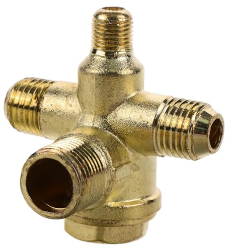 IWOWHERO Way Air Compressor Safety Control Valve Copper Pneumatic Accessory with Quick Connect for Efficient Non-Return Airflow and Easy Installation
