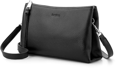 befen Echtleder Handtasche Damen Klein Leder Umhängetasche RFID-Blockierung | Kleine Crossbody Bag Schultertaschen für Frauen mit Verstellbar Schultergurt für Reise, Arbeit, Einkaufen