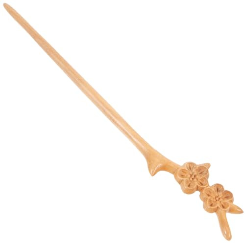 jojofuny Bastoncini per Chioma in Legno di Pesco da Donna, Set Singolo, Bastoncino per Chignon Leggero e Resistente, Forcina per Chioma Lunghi, Accessorio per Feste e Uso Stili multipli