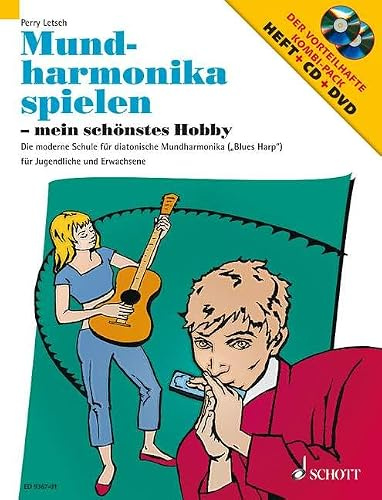 Mundharmonika spielen - mein schönstes Hobby: Die Schule für diatonische Mundharmonika (Blues Harp) für Jugendliche und Erwachsene. Mundharmonika (diat.). Ausgabe mit CD + DVD.