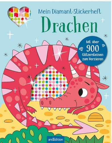 Mein Diamant-Stickerheft – Drachen: Mit über 900 Glitzersteinen | Diamond Painting als Stickerbuch | für Kinder ab 5 Jahren