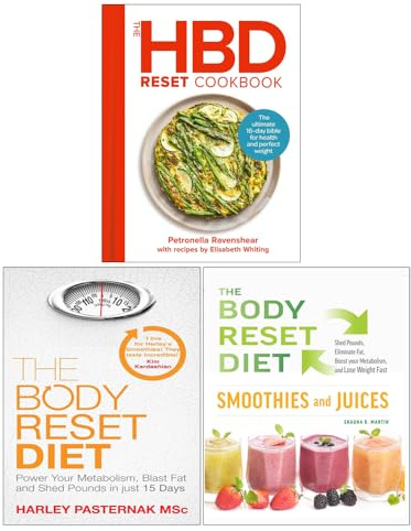 The HBD Reset Cookbook, The Body Reset Diet & The Body Reset Diet Smoothies and Juices 3 Books Collection Set