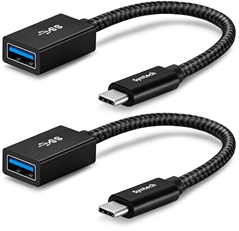 Syntech USB C to USB 3.2 Adapter[2 pack], USBC Male to USBFemale, Converting USBC Thunderbolt 3 to USB3.2 OTG Cable, Compatible with iPhone 17/16/15Pro Max, iPad Mini/Pro MacBookPro/Air and More