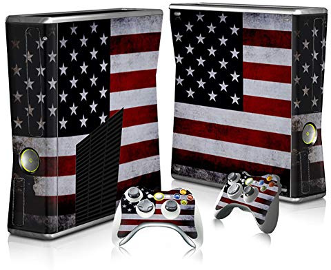 SKINOWN Skin Sticker / Aufkleber für Xbox 360 Slim Konsole und Fernbedienungen, Vinyl, Motiv: Amerikanische Flagge