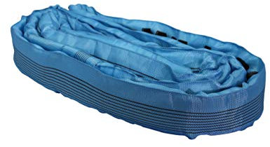 Eslinga redonda con doble revestimiento. Capacidad de carga: 8000 kg. Circunferencia: 5 m.