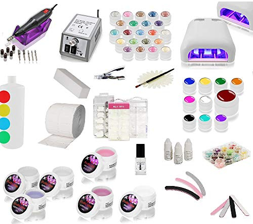 Super Spar Nagelstudio Starter Set mit Fräser und Lampe