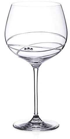 DIAMANTE Swarovksi Gin Glass Copa 'Sheffield' Single - Hand Cut Design Crystal Glass in Gift Packaging