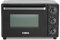 Tower T14043 Mini Oven with Adjustable Temperature Control, 90 Minute Timer, Baking Tray and Wire Rack, 23 Litre, Black with Silver Accents