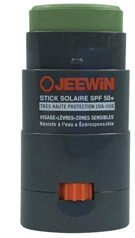 JEEWIN Stick Protecteur Solaire SPF50+ WATER RESISTANT (VERT)