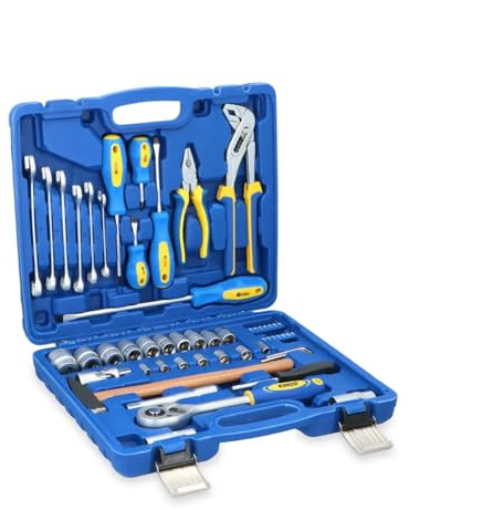 Kinzo Werkzeugsatz im Koffer - Handwerkzeuge - Basiswerkzeuge - 56-teilig