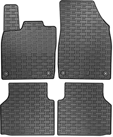 AUTO-STYLE Set gummimattor kompatibla med Volkswagen ID.4/ID.5 2020- & Skoda Enyaq iV 2020– inkl. Coupé & Audi Q4 E-Tron (F4B) 2020- & Cupra Tavascan 2023– (4 delar + monteringssystem)