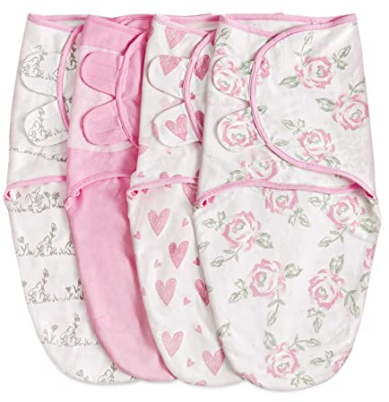 Soarwg Kids Pucksack Baby 0–3 Monate Swaddles Decke Babyschlafsack Pucktuch Neugeborene Wickeltuch Säuglinge Schlafsack, 100% Bio-Baumwolle für Kleinkinder, Unisex, Mädchen und Jungen 4er Pack