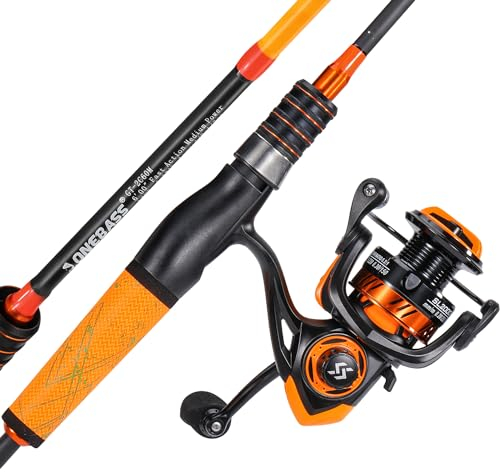 One Bass Spinnrute Combo, 1,8 m Spinnrute mit SL1000 Rolle