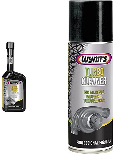Wynn's 18753 Professional Formula Diesel Turbo Cleaner Clears Blocked Turbochargers,Black,500ml & 1831075 Turbo Cleaner Spray Additive For Cleaning & Unblocking Dirty Turbochargers, 200ML