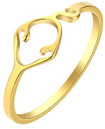 LUTAKU Mausring für Damen und Mädchen, Edelstahl, zierlicher Tierliebhaber-Ring, Mäuse, Schmuck, Geschenk
