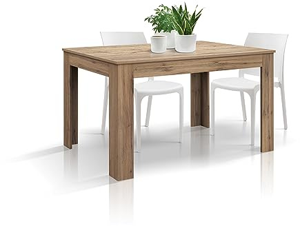 PAZZO DESIGN Tavolo Allungabile Olivia, Rovere Rustico, Nobilitato Melaminico, Cucina, Sala Da Pranzo, Soggiorno, Made in Italy, 140x90x77 cm - id_1871