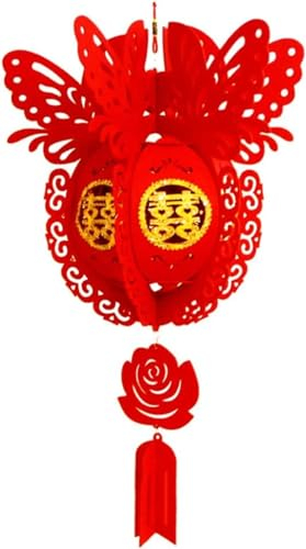 Decorazioni Lanterne Di Carta In Stile Orientale,Copertura Della Luce,Lanterna Rossa Decorazione Lanterna Di Nozze Cinese Doppia Farfalla Volante Lanterna Arazzi Decorazioni Di Capodanno Fortunato Lan