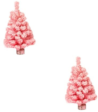 IMIKEYA 2St Künstlicher Weihnachtsbaum für den Tisch PVC-Weihnachtsbaum rosa Weihnachtsbaum weihnachtsdeko künstliche weihnachtsbäume Ornament Dekor Mini-Weihnachtsbaum Mini-Baumschmuck
