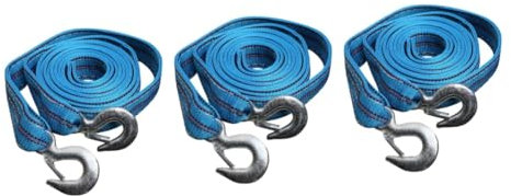 BomDog Abschleppseil, Anhängerkupplungen Rettungshandhalteseil Sicherheitsgurt Stahlanhänger Hochleistungs-Abschleppgurt/Bluex3Pcs/400X6.5Cmx3Pcs
