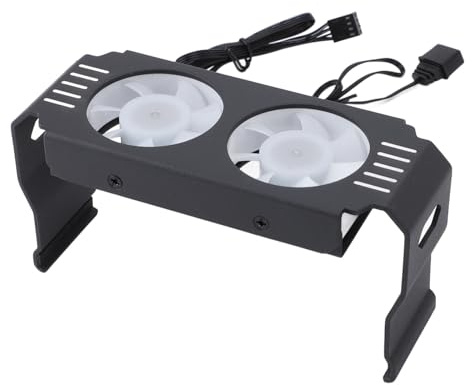 Ventilador de refrigeración de memoria RAM, ventilador de disipador de calor ARGB RAM, módulo de memoria silencioso PWM, control de temperatura, ventilador dual para DDR DDR2 DDR3 DDR4 DDR5 (negro)