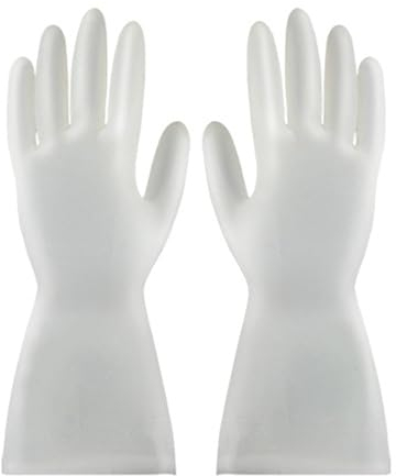 Fuerdich Wiederverwendbare Haushaltshandschuhe, Gummi Reinigungshandschuhe Putzhandschuhe Gummihandschuhe für Küche Geschirrspülen Reinigen Küchenarbeit Haushaltsreinigung (L)