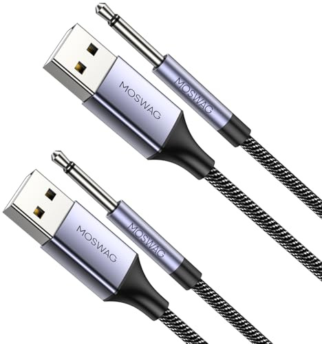 MOSWAG USB DC Kabel 2.5mm Ladekabel 2 Pack Nylon