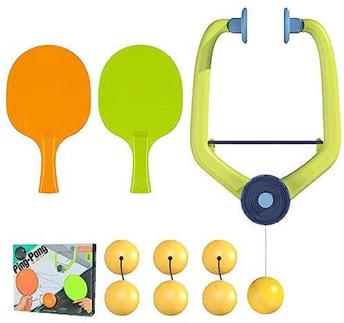 2026 Upgrade Door Plinking Game, Tischtennis-Trainer-Set, Verstellbarer Hängendes Tischtennis, Kinder-Tischtennis-Trainingsgerät zum Aufhängen, Tragbares Tischtennisgerät für Kinder